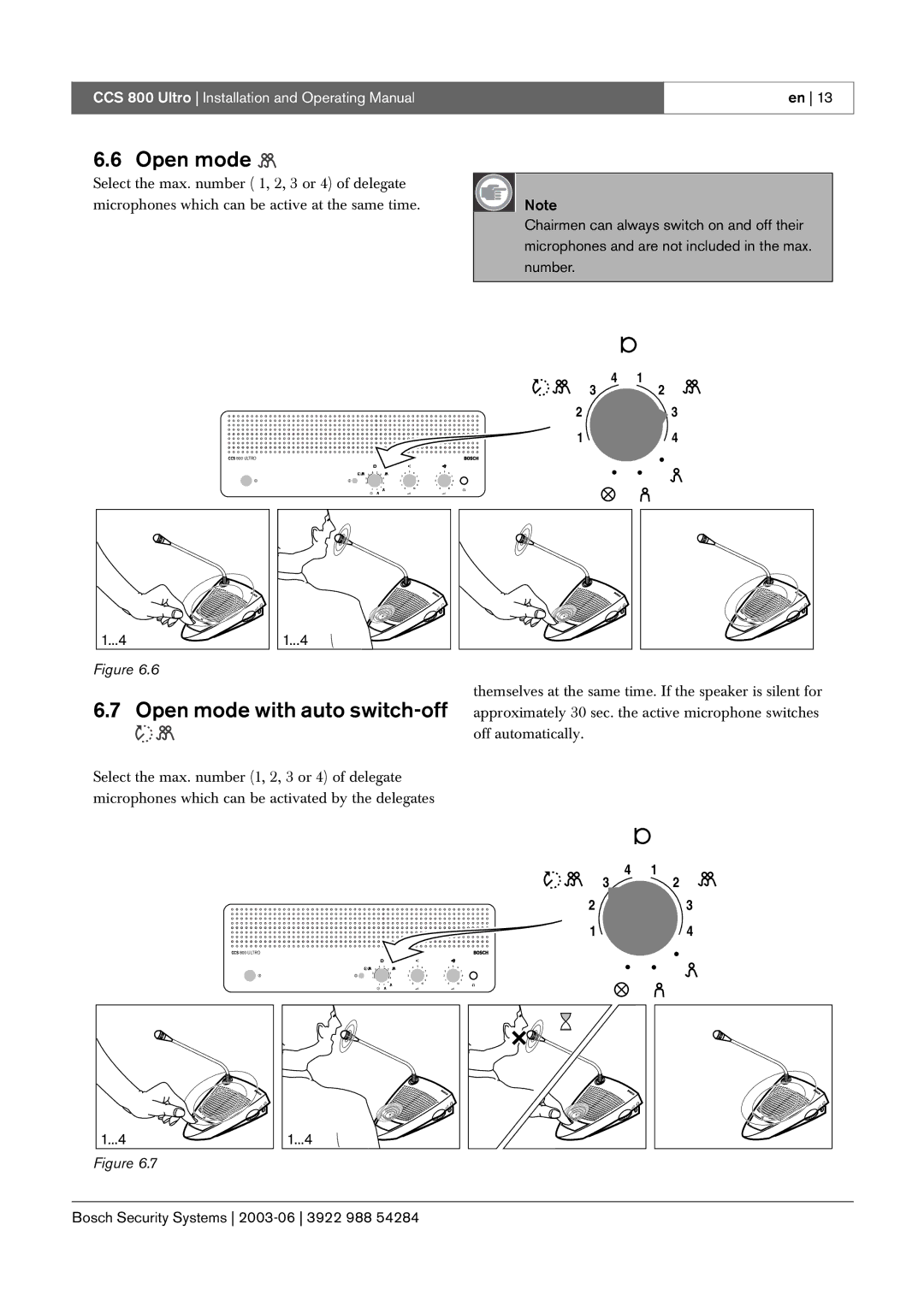 Bosch Appliances CCS 800 Ultro manual Open mode 