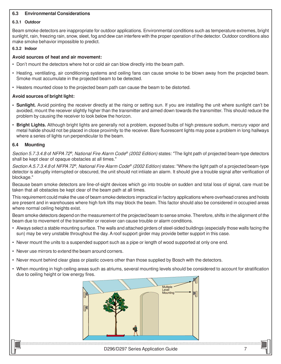 Bosch Appliances D296/D297 manual Environmental Considerations, Avoid sources of heat and air movement 