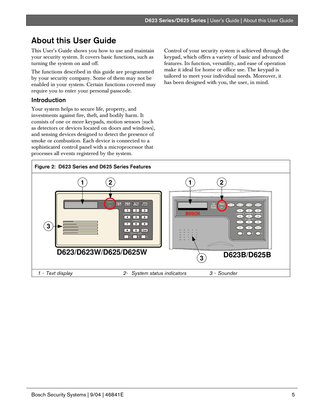 Bosch Appliances manual Introduction, D623 Series/D625 Series Users Guide About this User Guide 