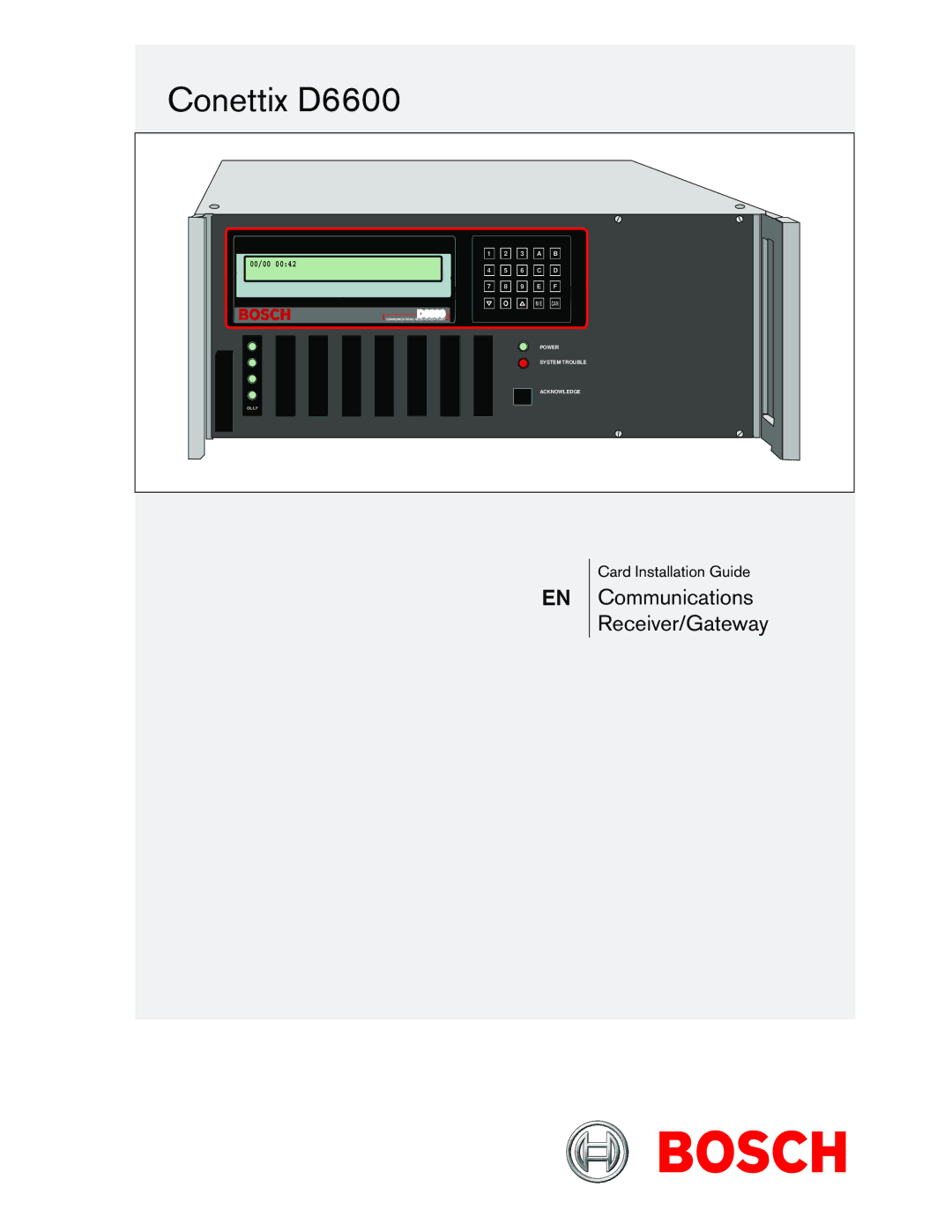 Bosch Appliances manual Conettix D6600 