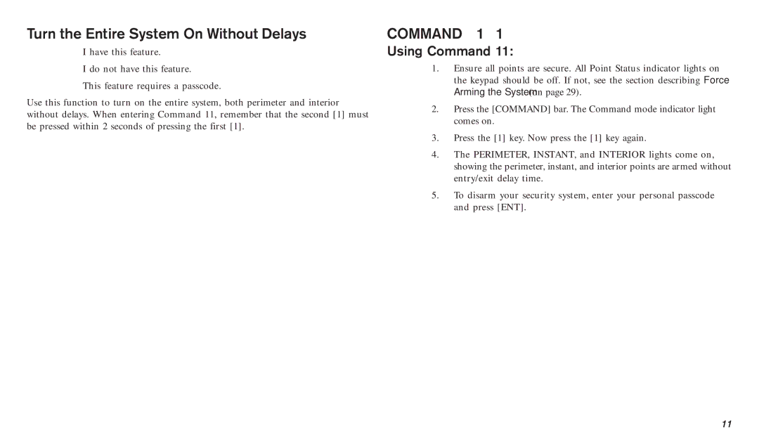 Bosch Appliances D720B, D720W manual Turn the Entire System On Without Delays, Command 1, Using Command 