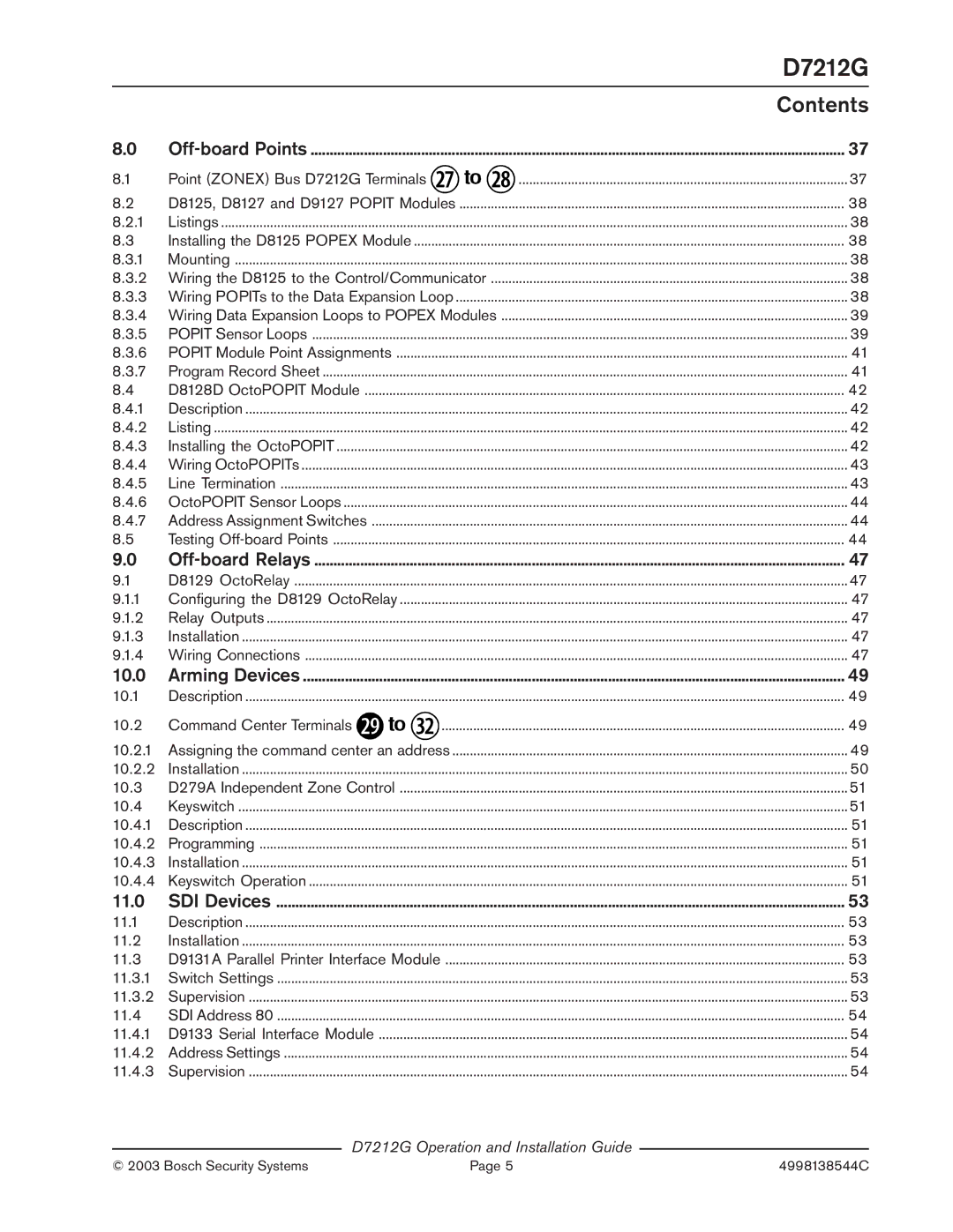 Bosch Appliances D7212G manual 10.0, 11.0 