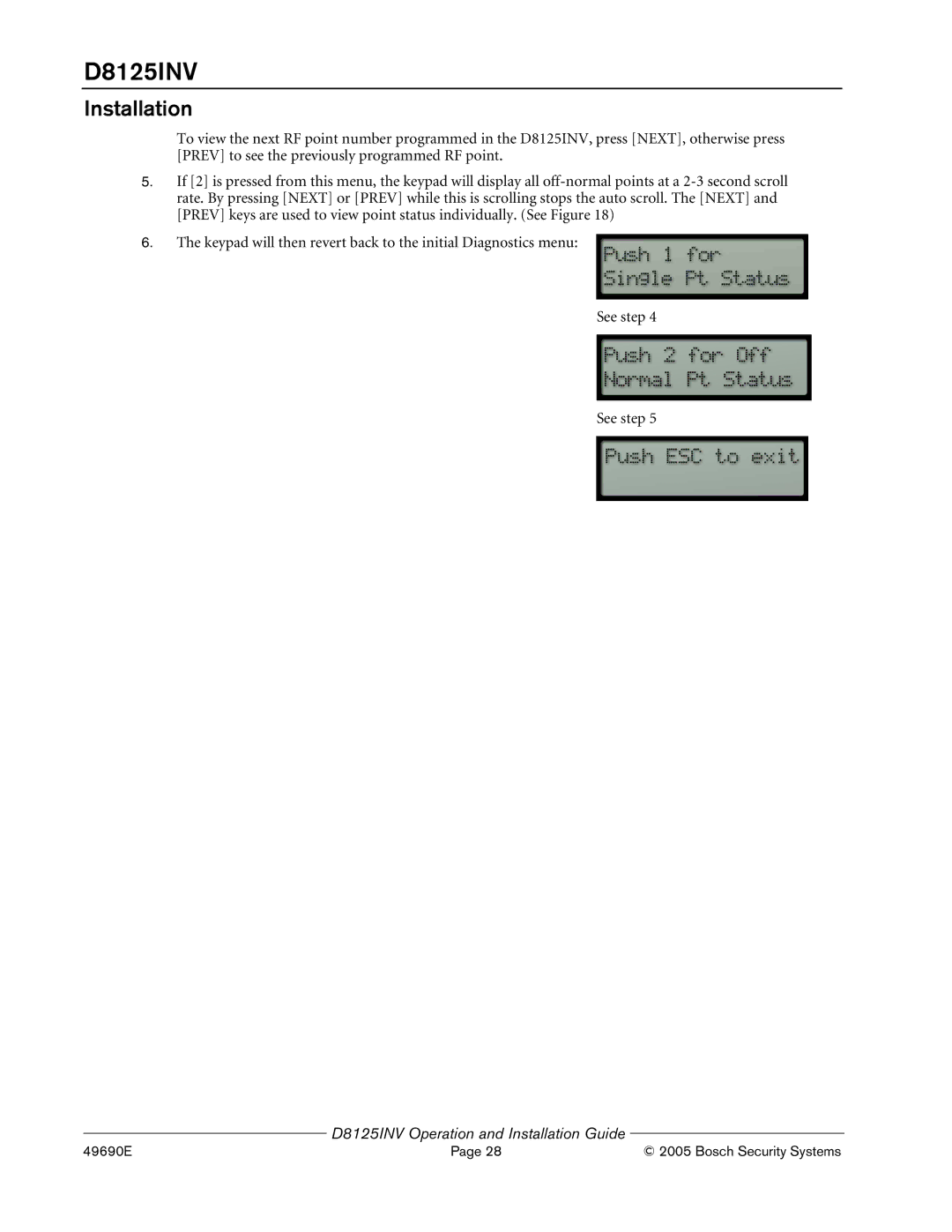 Bosch Appliances D8125INV manual 