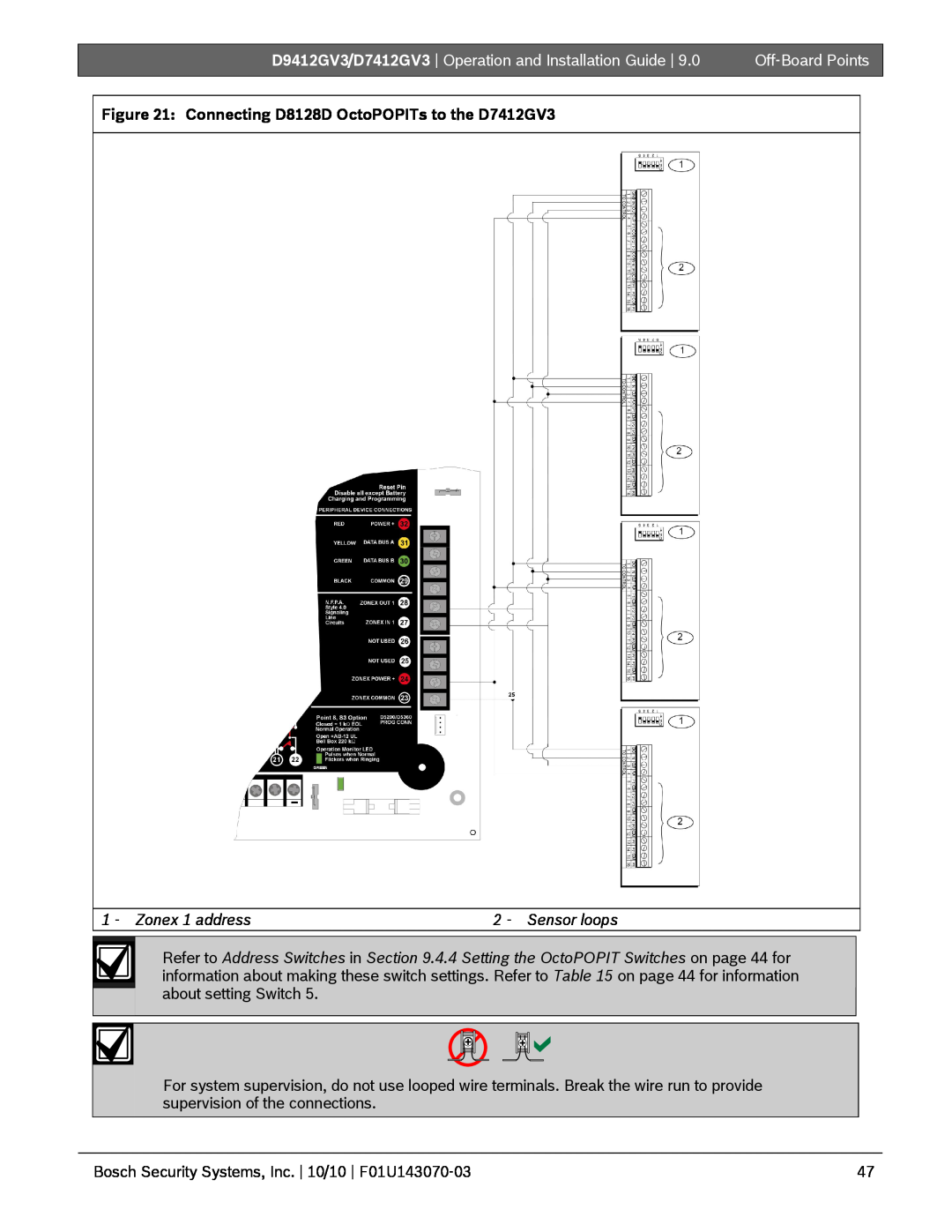 Bosch Appliances D7412GV3, D9412GV3 manual Off-BoardPoints 