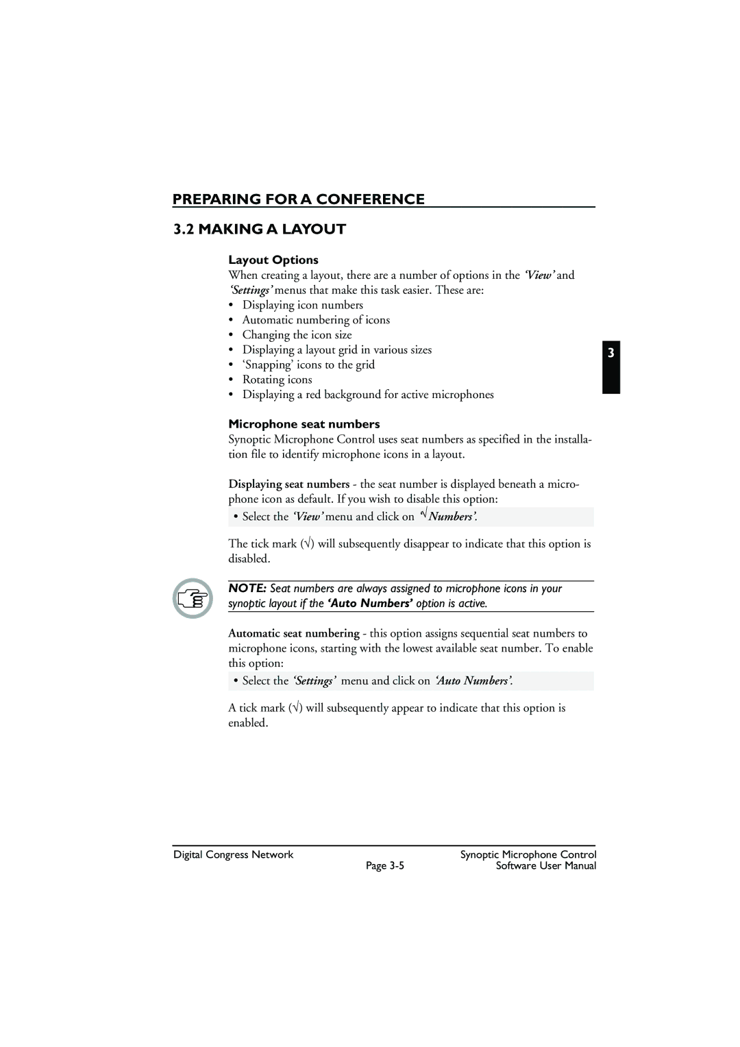 Bosch Appliances DCN Synoptic Microphone Control user manual Preparing for a Conference Making a Layout, Layout Options 