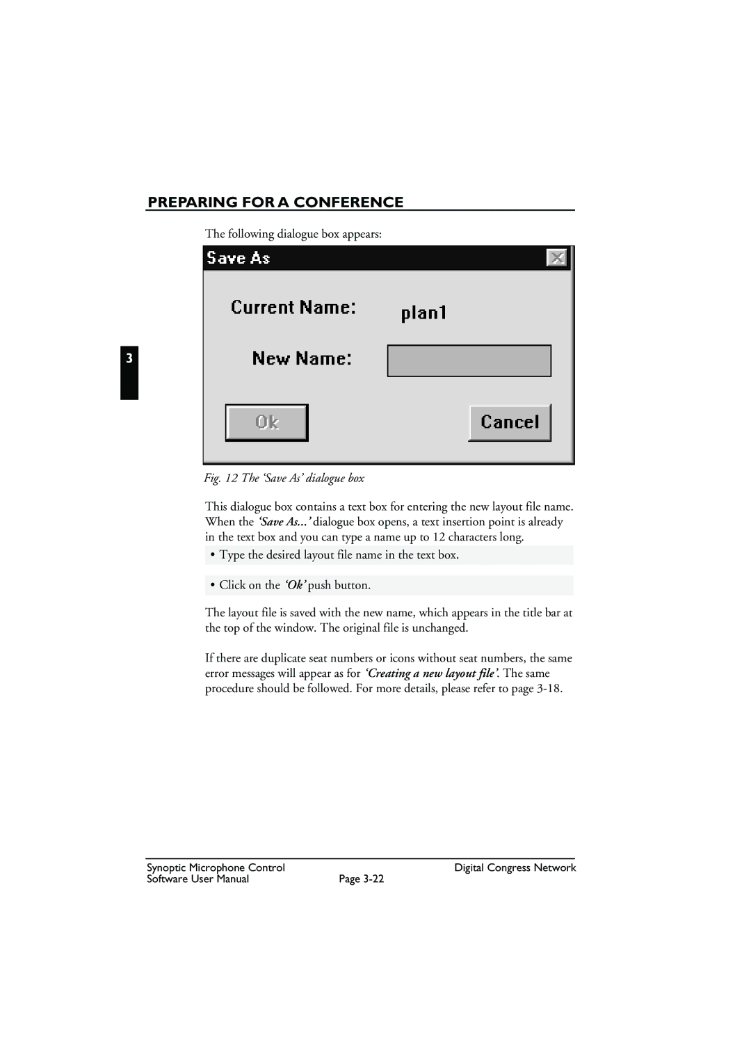 Bosch Appliances DCN Synoptic Microphone Control user manual ‘Save As’ dialogue box 