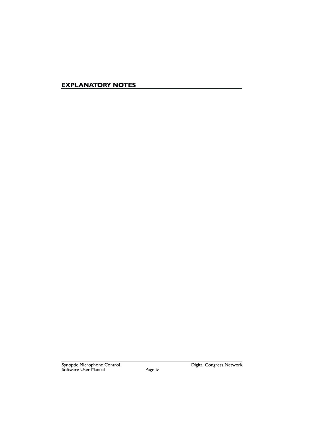 Bosch Appliances DCN Synoptic Microphone Control user manual Explanatory Notes 