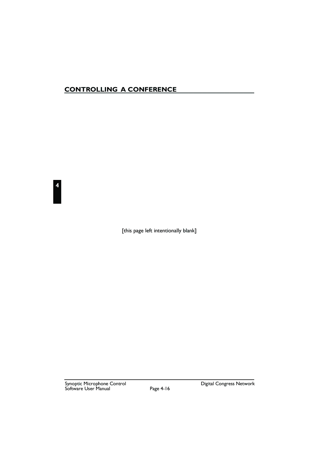 Bosch Appliances DCN Synoptic Microphone Control user manual This page left intentionally blank 