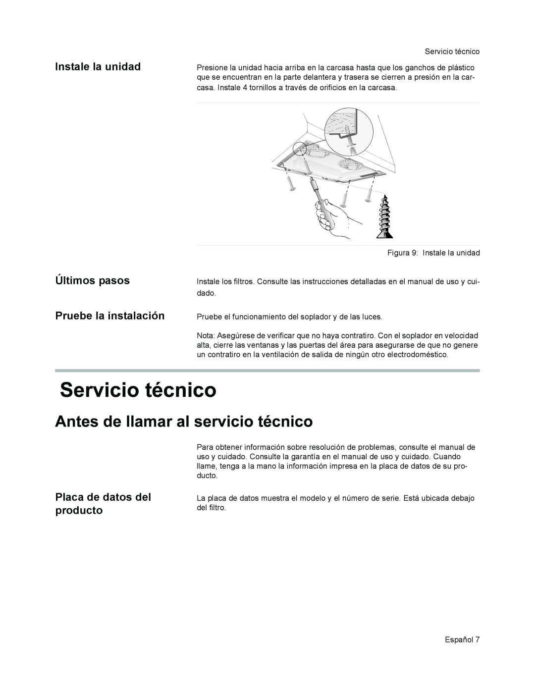 Bosch Appliances DHL 755 B Instale la unidad Últimos pasos Pruebe la instalación, Placa de datos del producto 