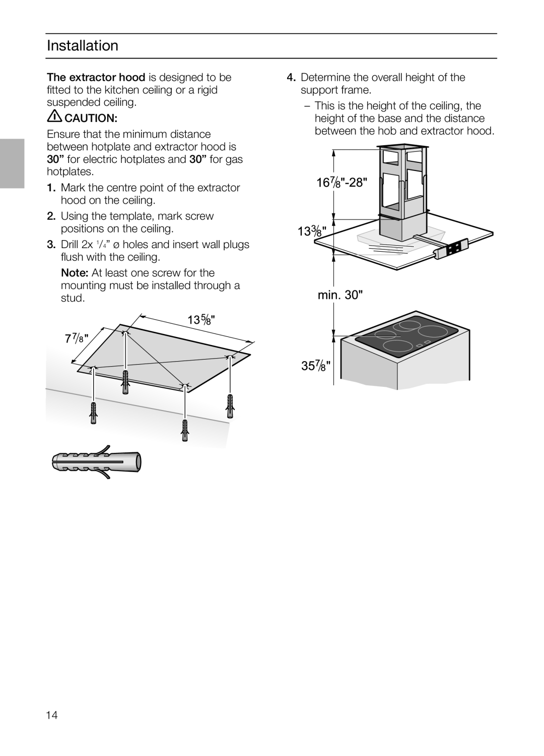 Bosch Appliances DIE 165 R manual Installation 