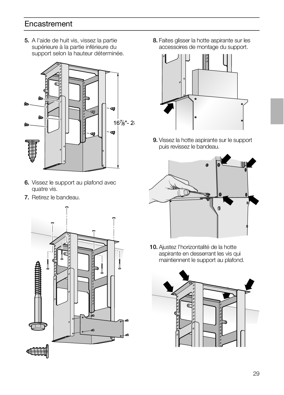 Bosch Appliances DIE 165 R manual Encastrement 