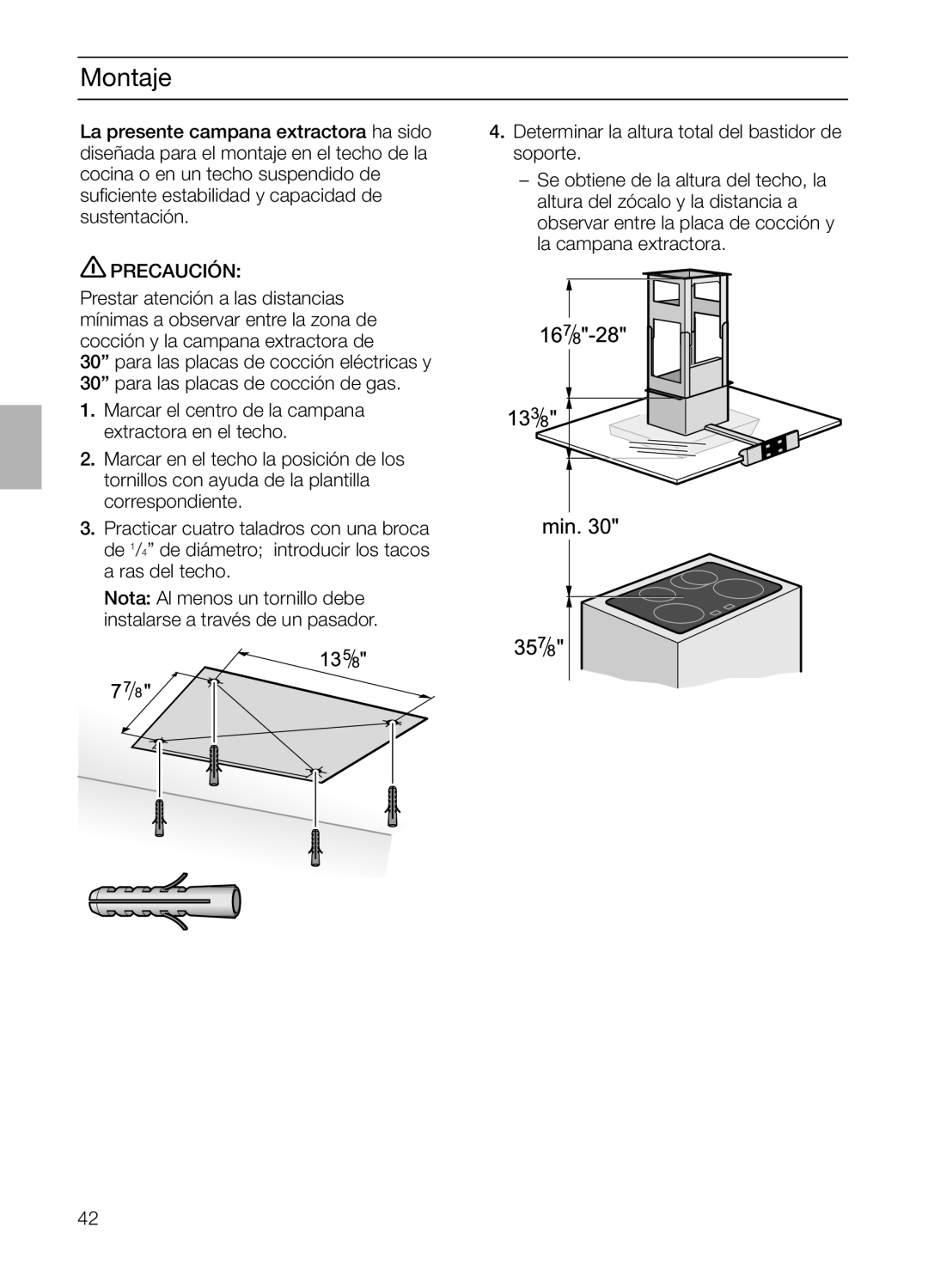 Bosch Appliances DIE 165 R manual Montaje 