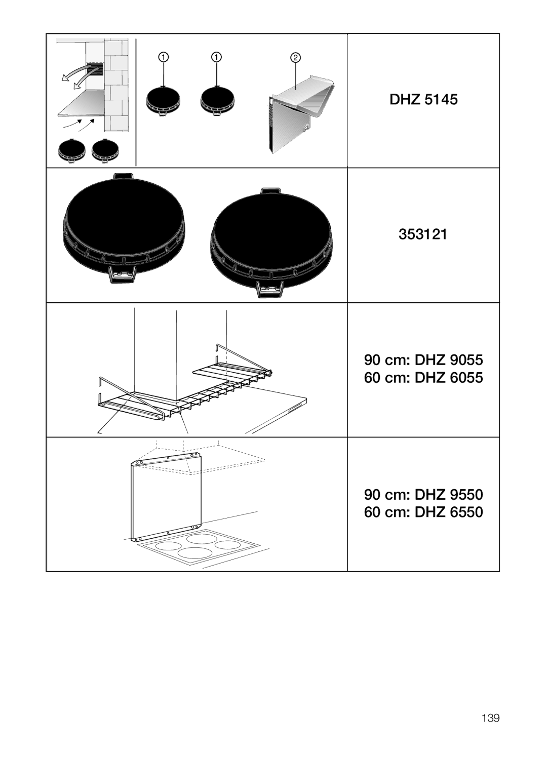 Bosch Appliances DKE 73, DKE 63 installation instructions Dhz, Cm DHZ 