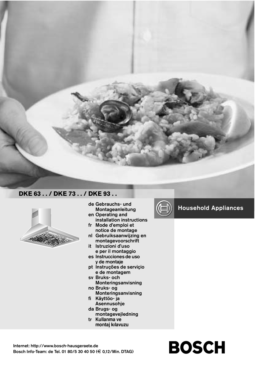 Bosch Appliances installation instructions DKE 63 . . / DKE 73 . . / DKE 