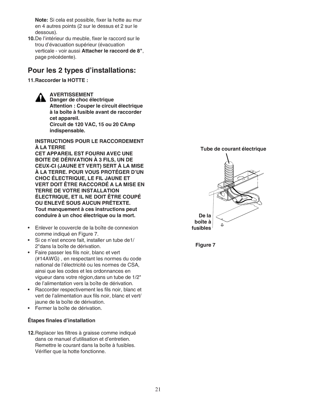 Bosch Appliances DPH36352UC installation manual Pour les 2 types d’installations, Étapes finales d’installation 