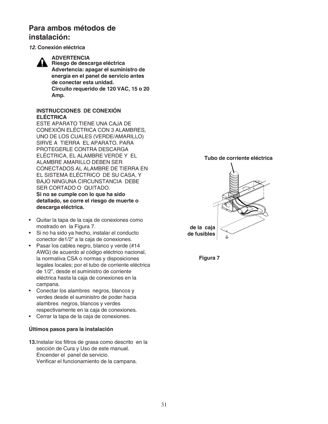 Bosch Appliances DPH36352UC Para ambos métodos de instalación, Conexión eléctrica, Instrucciones DE Conexión Eléctrica 