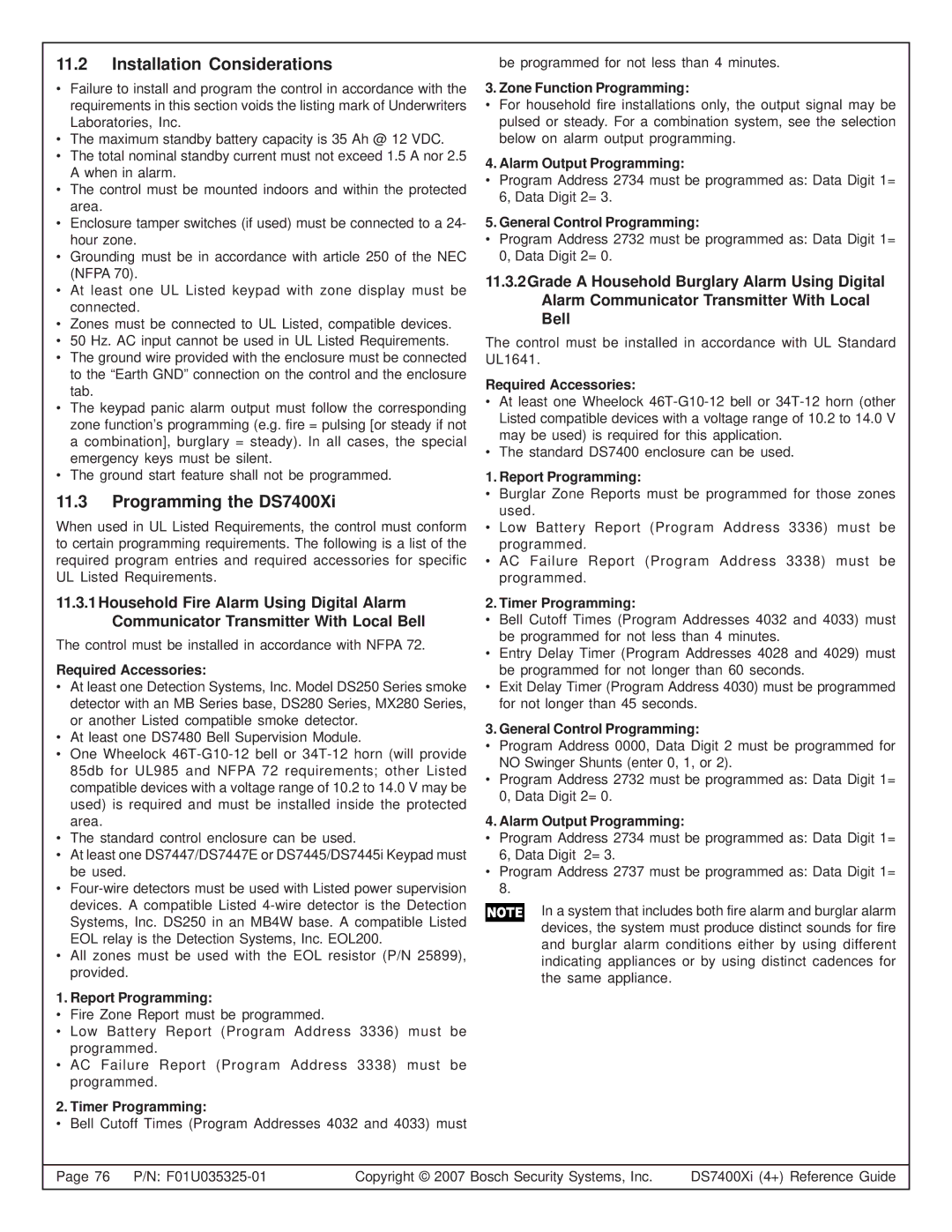 Bosch Appliances DS7445I, DS7447E, DS7400XI manual Installation Considerations, Programming the DS7400Xi 