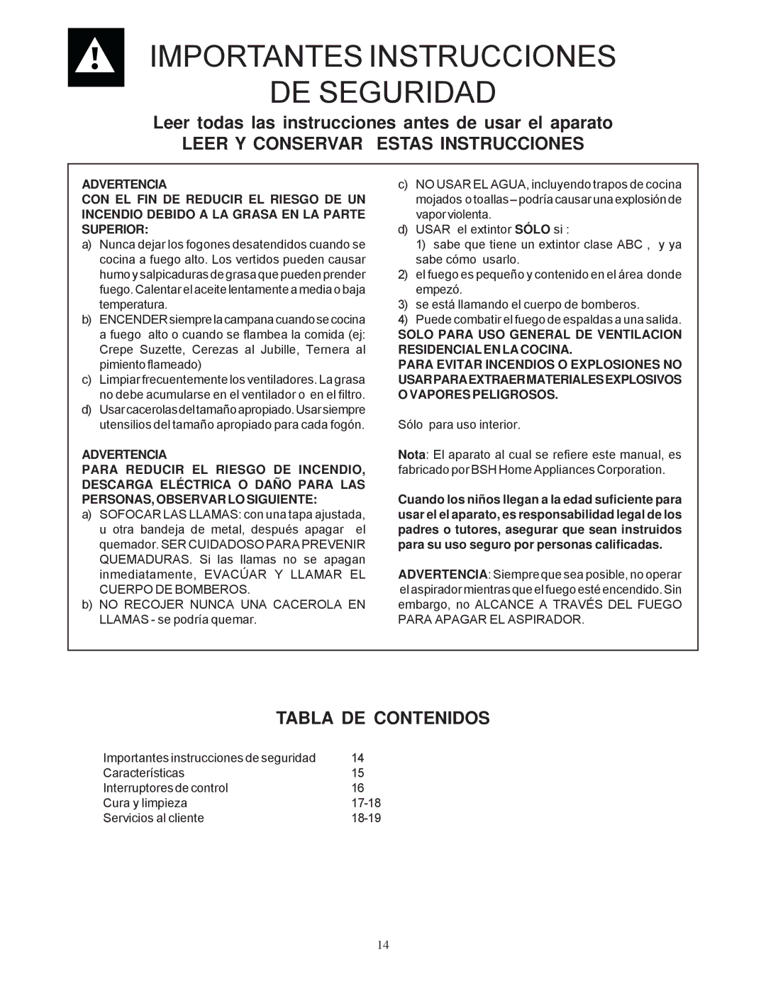 Bosch Appliances DUH30252UC Importantes Instrucciones DE Seguridad, Leer todas las instrucciones antes de usar el aparato 