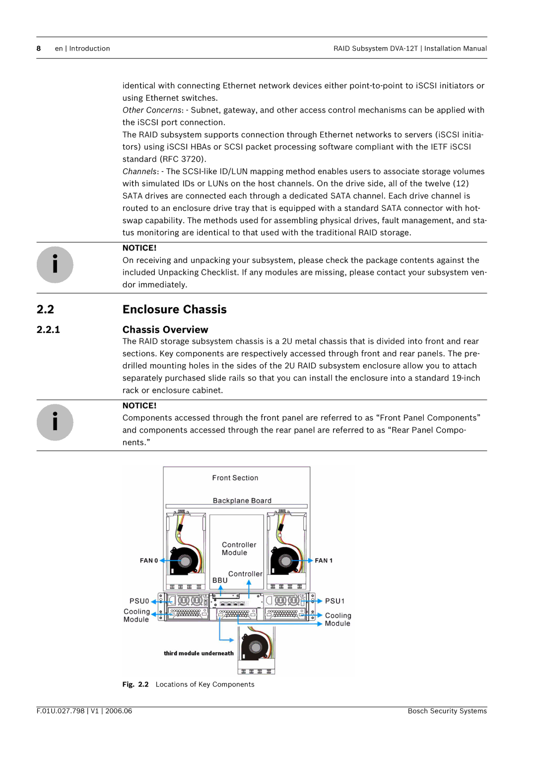 Bosch Appliances DVA-12T installation manual Enclosure Chassis, Chassis Overview 