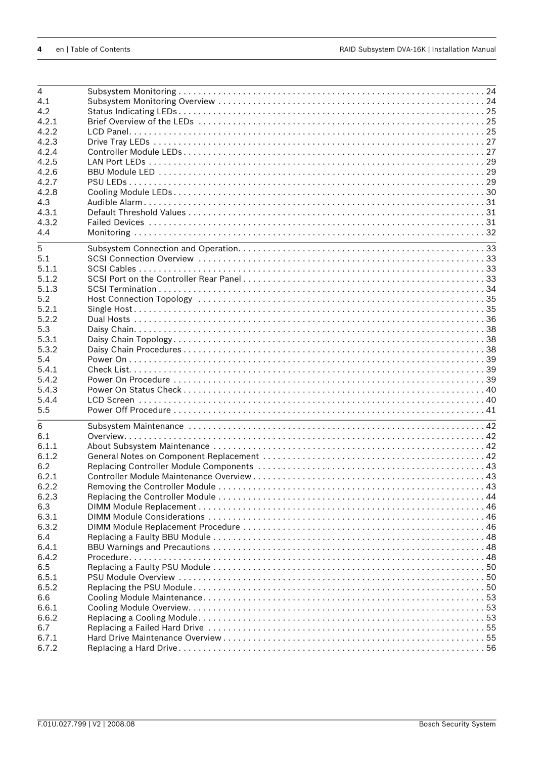 Bosch Appliances DVA-16K installation manual 01U.027.799 V2 Bosch Security System 