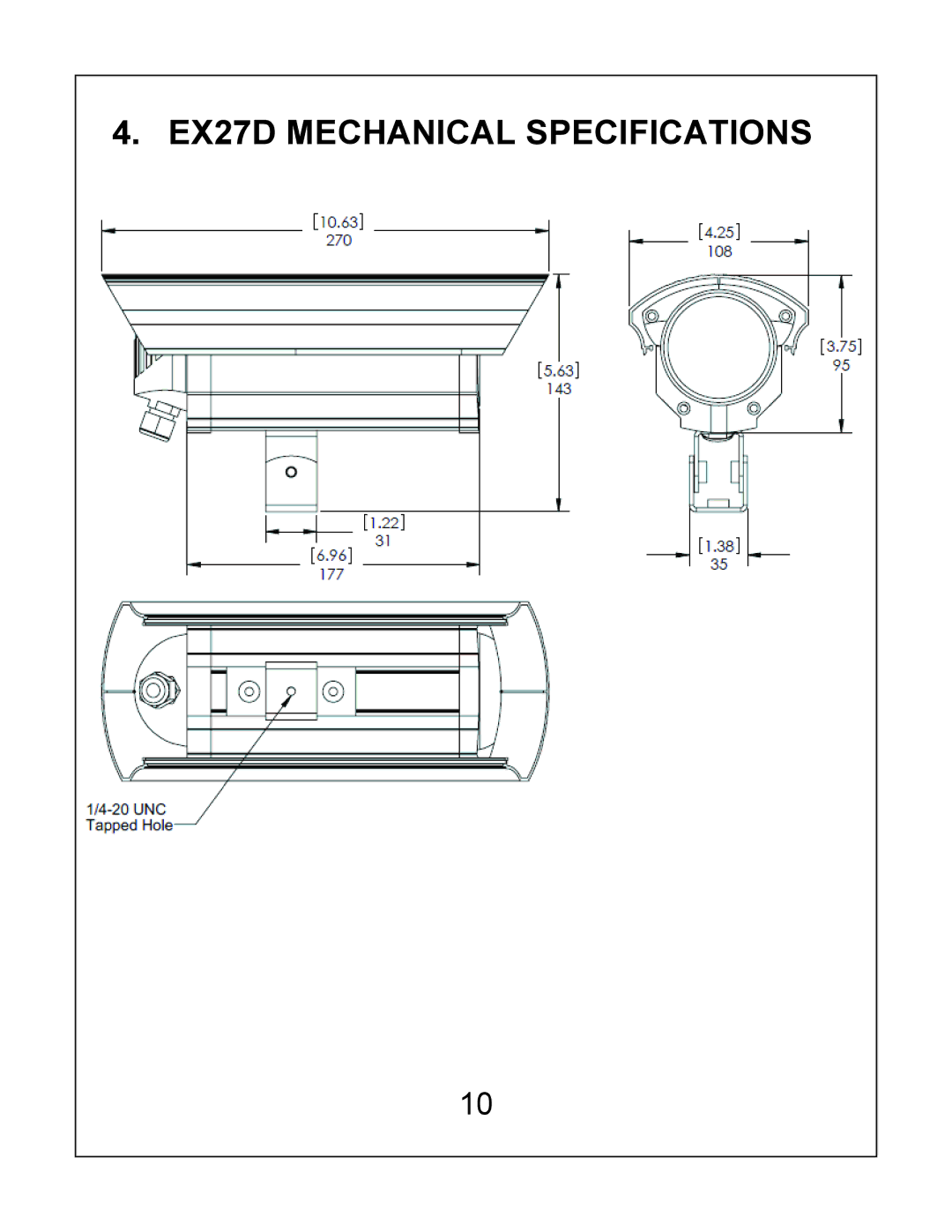 Bosch Appliances installation instructions EX27D Mechanical Specifications 