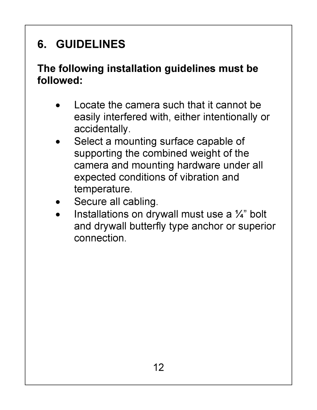 Bosch Appliances EX27 installation instructions Guidelines, Following installation guidelines must be followed 