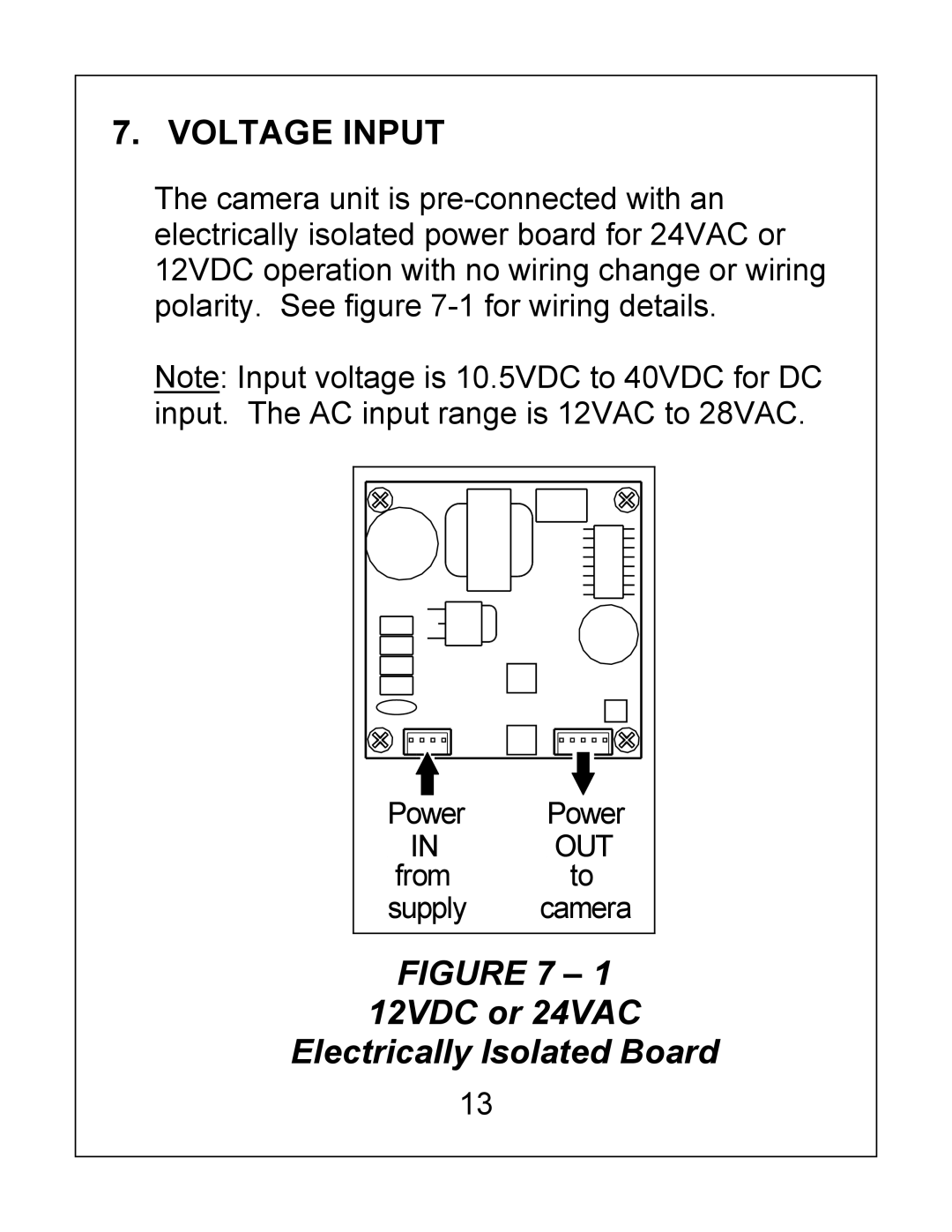 Bosch Appliances EX27 installation instructions Voltage Input, 12VDC or 24VAC Electrically Isolated Board 