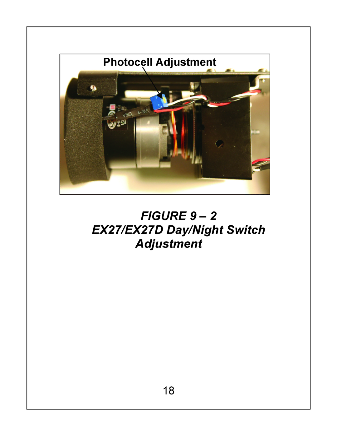 Bosch Appliances installation instructions EX27/EX27D Day/Night Switch Adjustment 