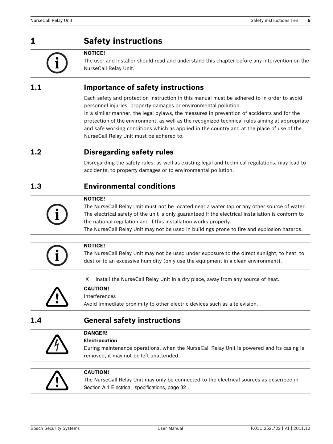 Bosch Appliances F.01U.252.722 Safety instructions, Importance of safety instructions, Disregarding safety rules 