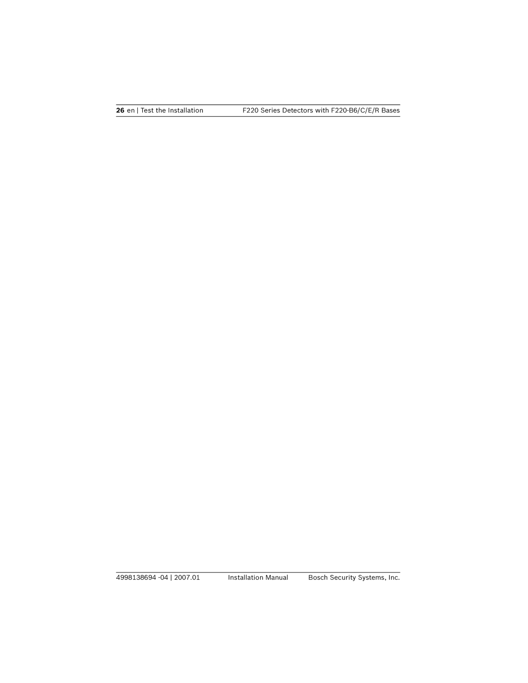 Bosch Appliances F220-B6 installation manual 