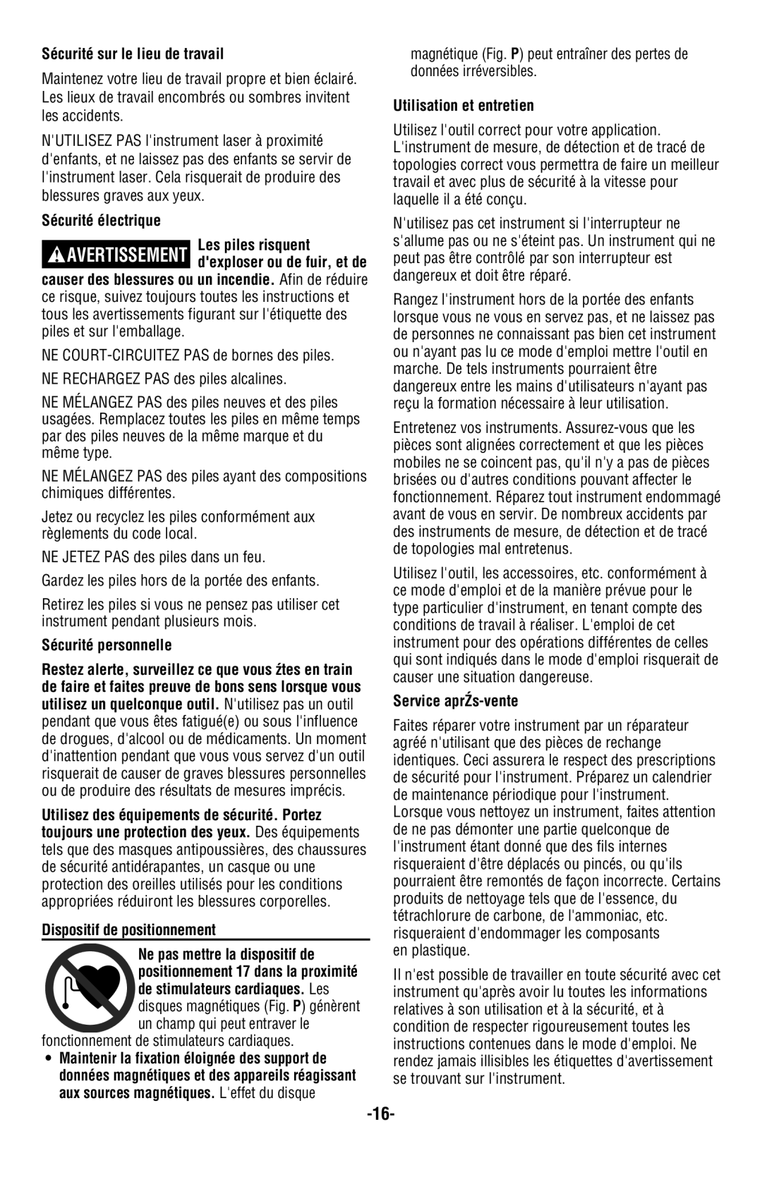 Bosch Appliances GLL2-50 Sécurité sur le lieu de travail, Sécurité électrique, Sécurité personnelle, Service aprŹs-vente 