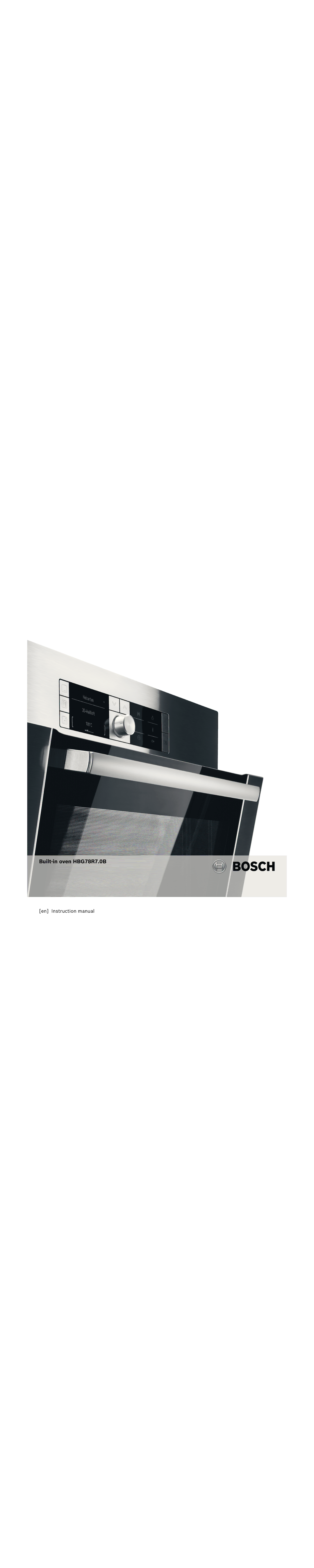 Bosch Appliances instruction manual Built-in oven HBG78R7.0B 