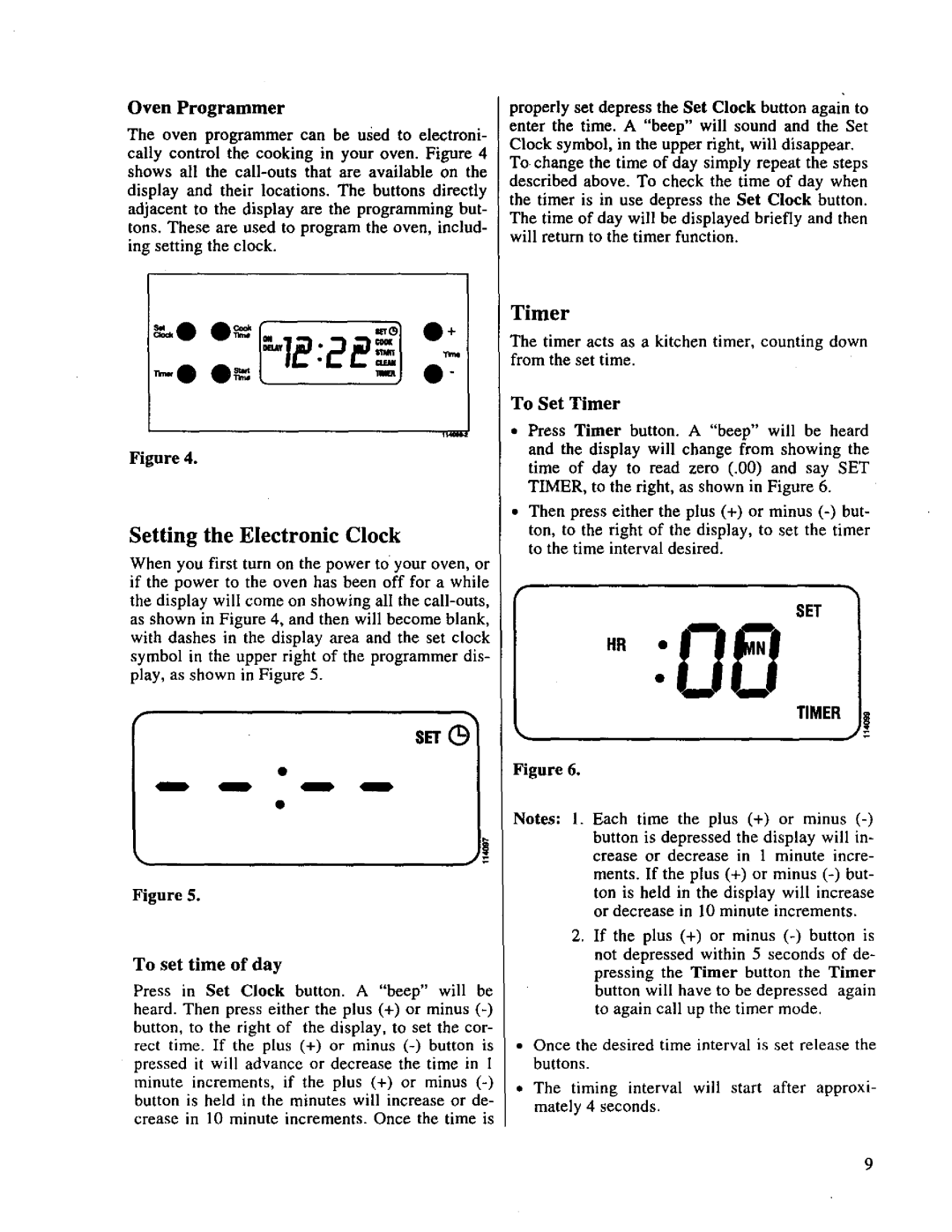 Bosch Appliances HBL 65, HBL 64, HBL 63 Setting the Electronic Clock, Oven Programmer, To Set Timer, To set time of day 