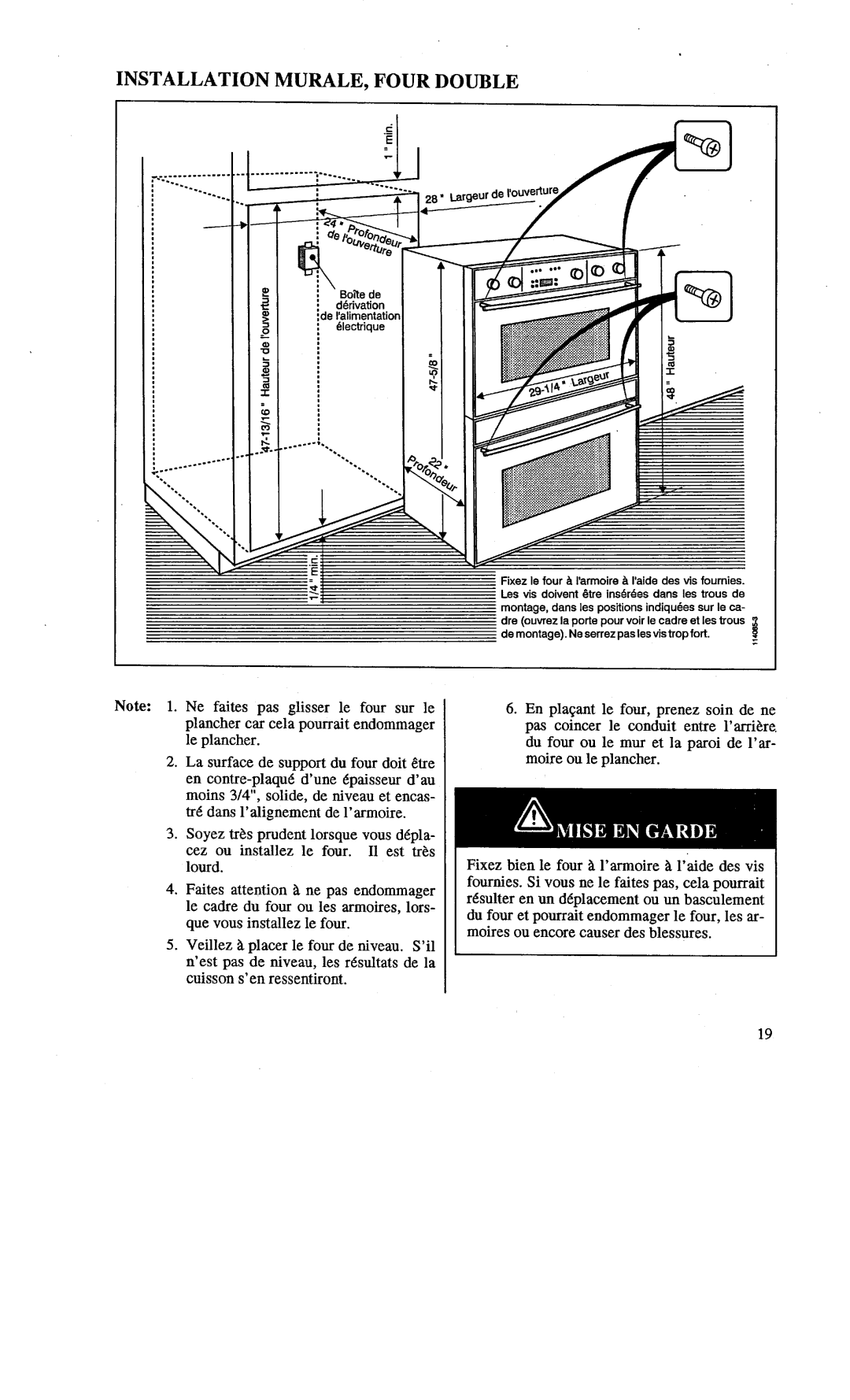 Bosch Appliances HBL 66, HBL 64, 122, HBL 63, HBL 65, Double Oven manual 