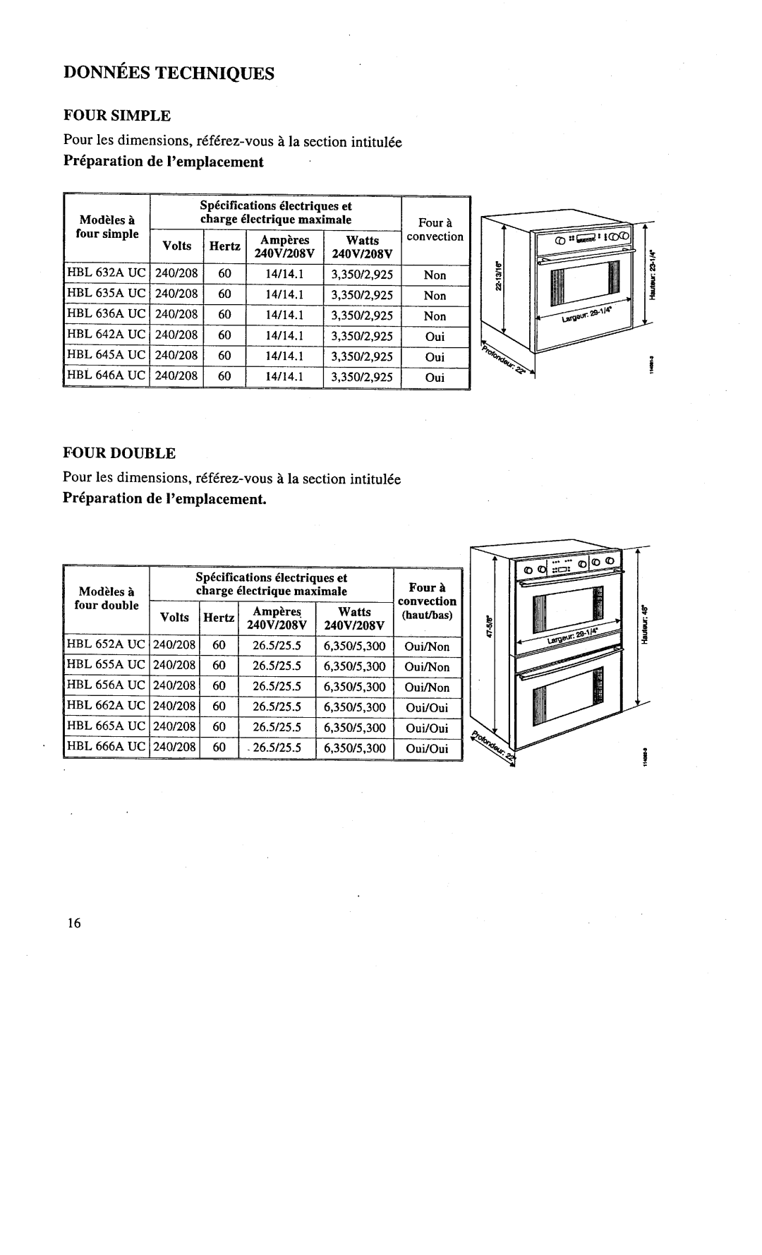 Bosch Appliances HBL 63, HBL 66, HBL 64, 122, HBL 65, Double Oven manual 