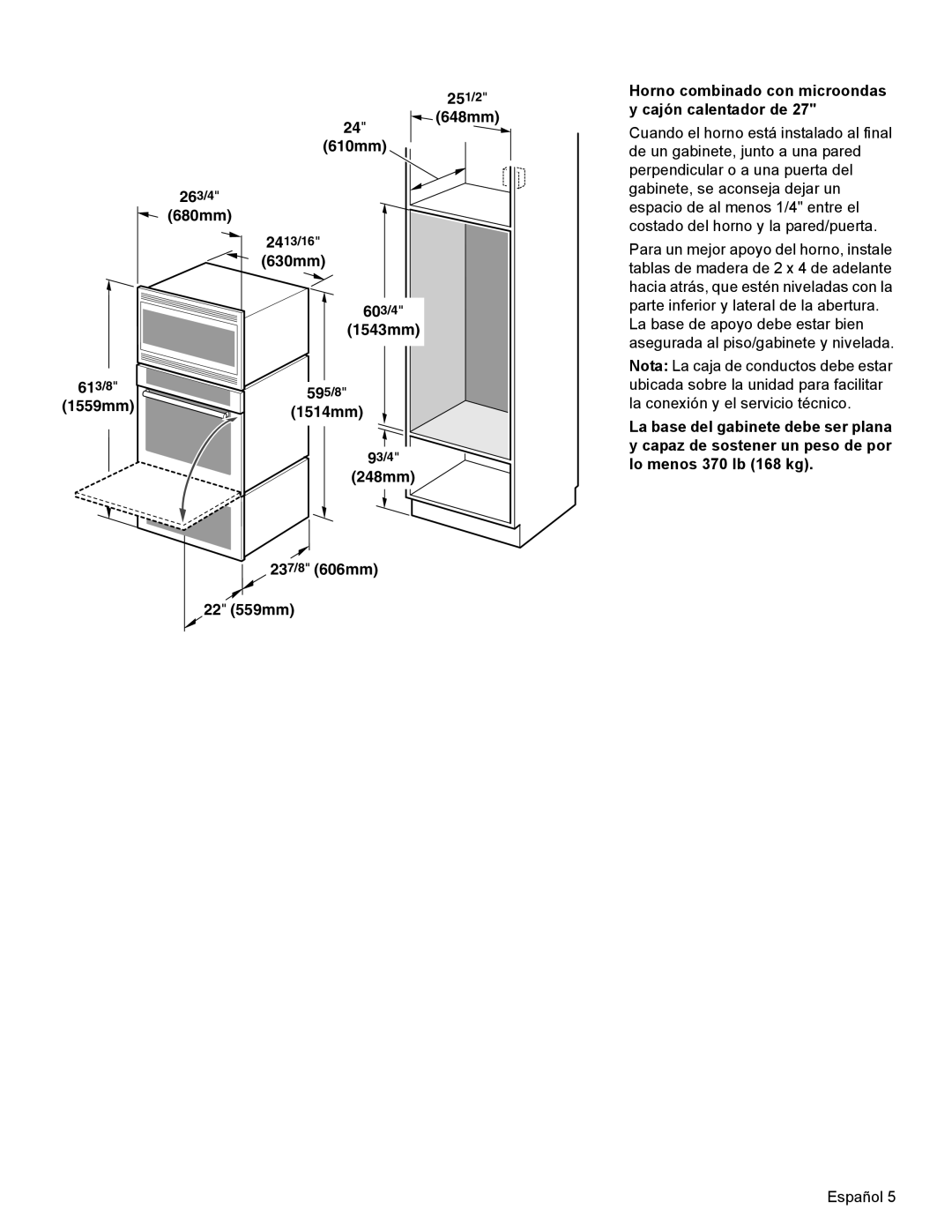 Bosch Appliances HBL33, HBL8750, HBL54, HBL34, HBN33 648mm Horno combinado con microondas y cajón calentador de, 1543mm 