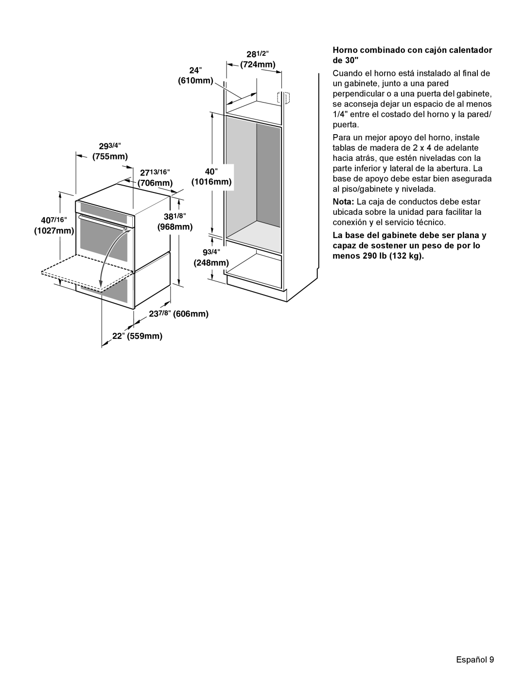 Bosch Appliances HBN33, HBL8750, HBL33, HBL54, HBL34 724mm Horno combinado con cajón calentador de, 706mm 1016mm 