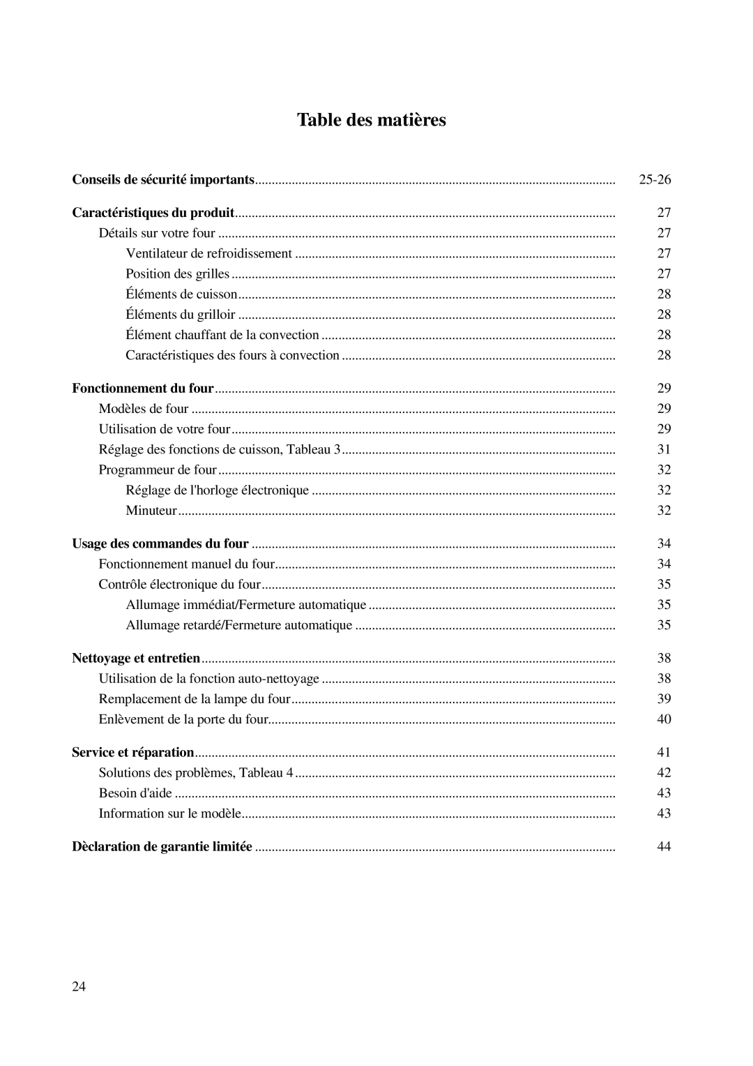 Bosch Appliances HBN 44, HBN 45, HBN 46, HBL 45, HBL 44, HBL 46 manuel dutilisation Table des matières 