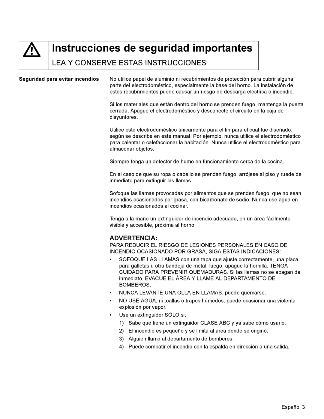 Bosch Appliances HBL35, HBN34, HBN35 manual Instrucciones de seguridad importantes 