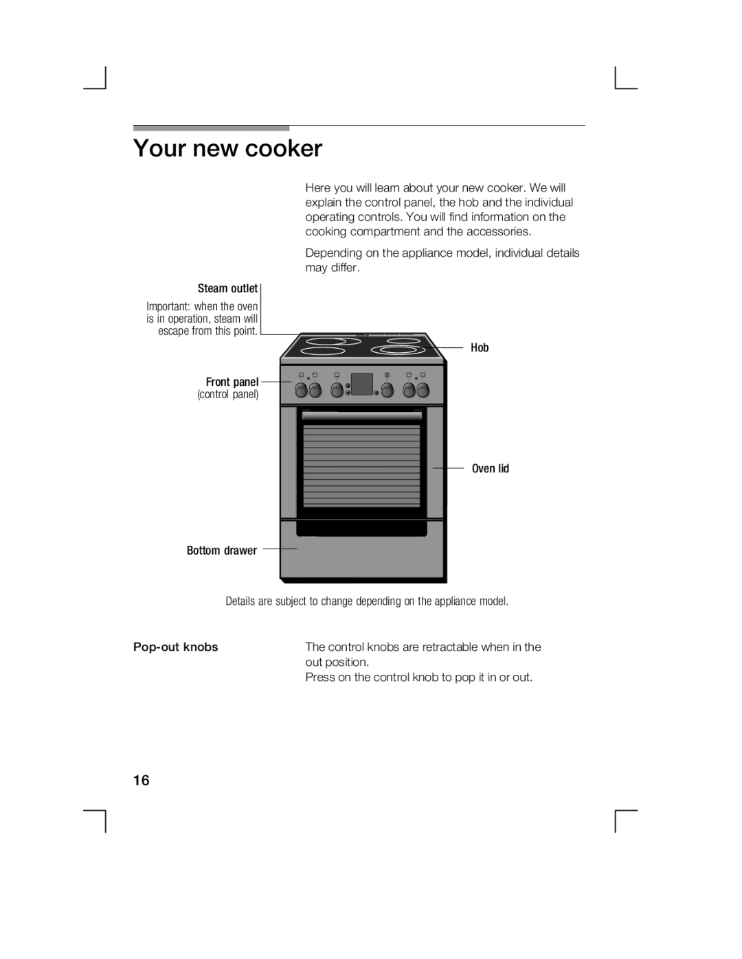 Bosch Appliances HCE744250R manual Your new cooker 