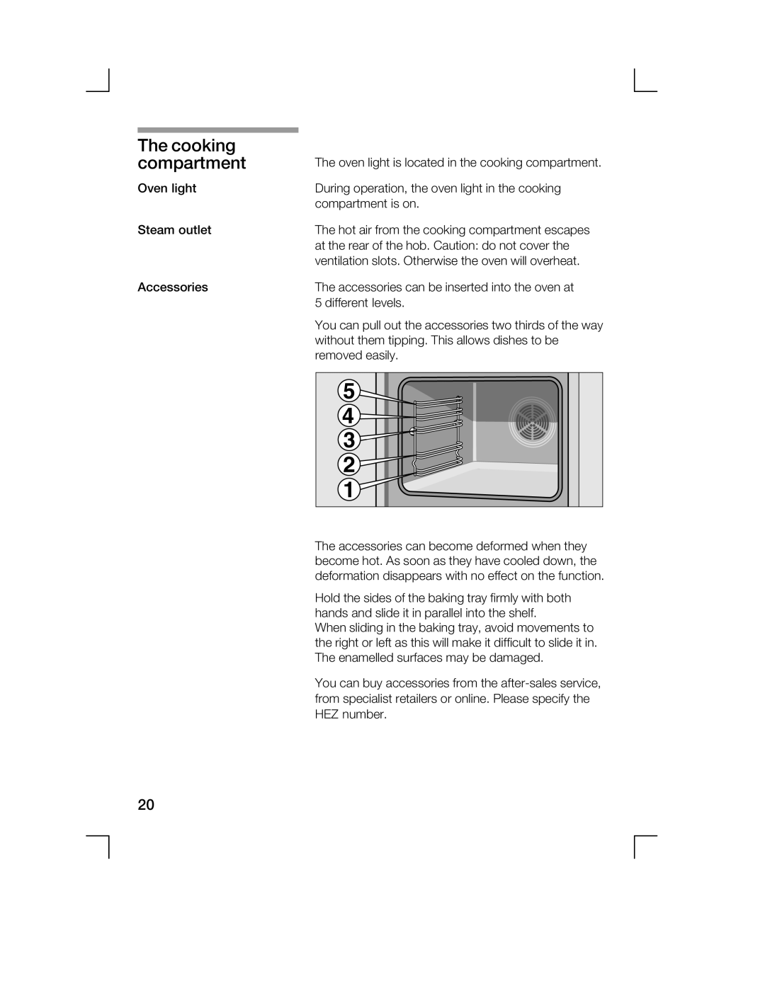 Bosch Appliances HCE744250R manual Cooking Compartment 