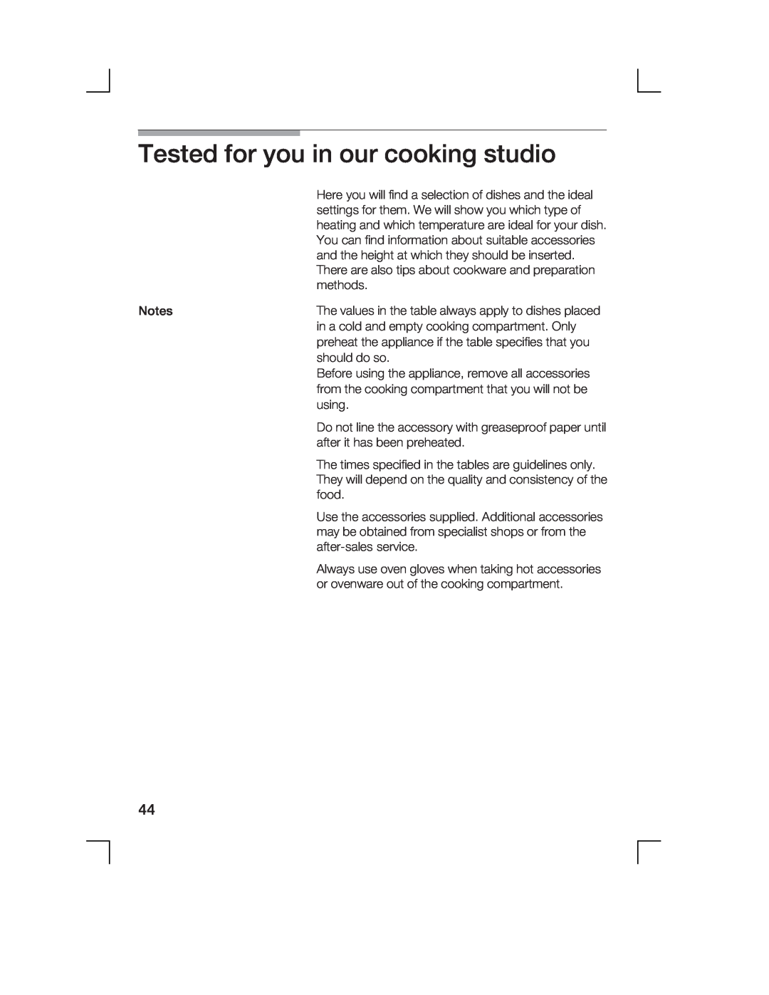 Bosch Appliances HCE744250R manual Tested for, cooking, studio 