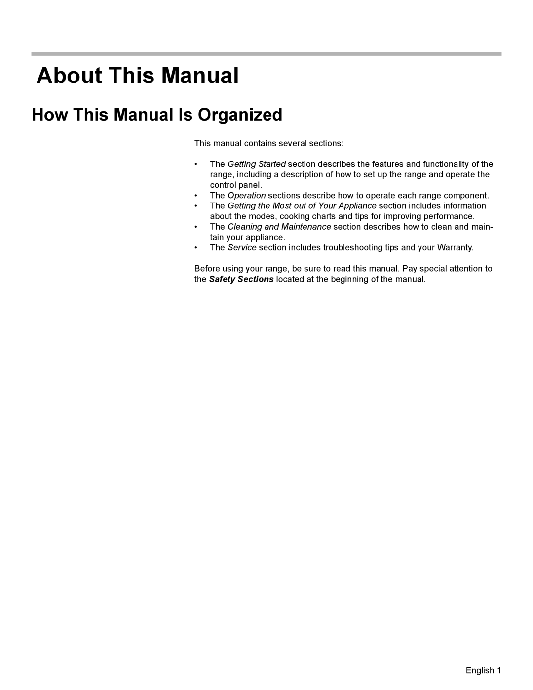 Bosch Appliances HDI7282U manual About This Manual, How This Manual Is Organized 