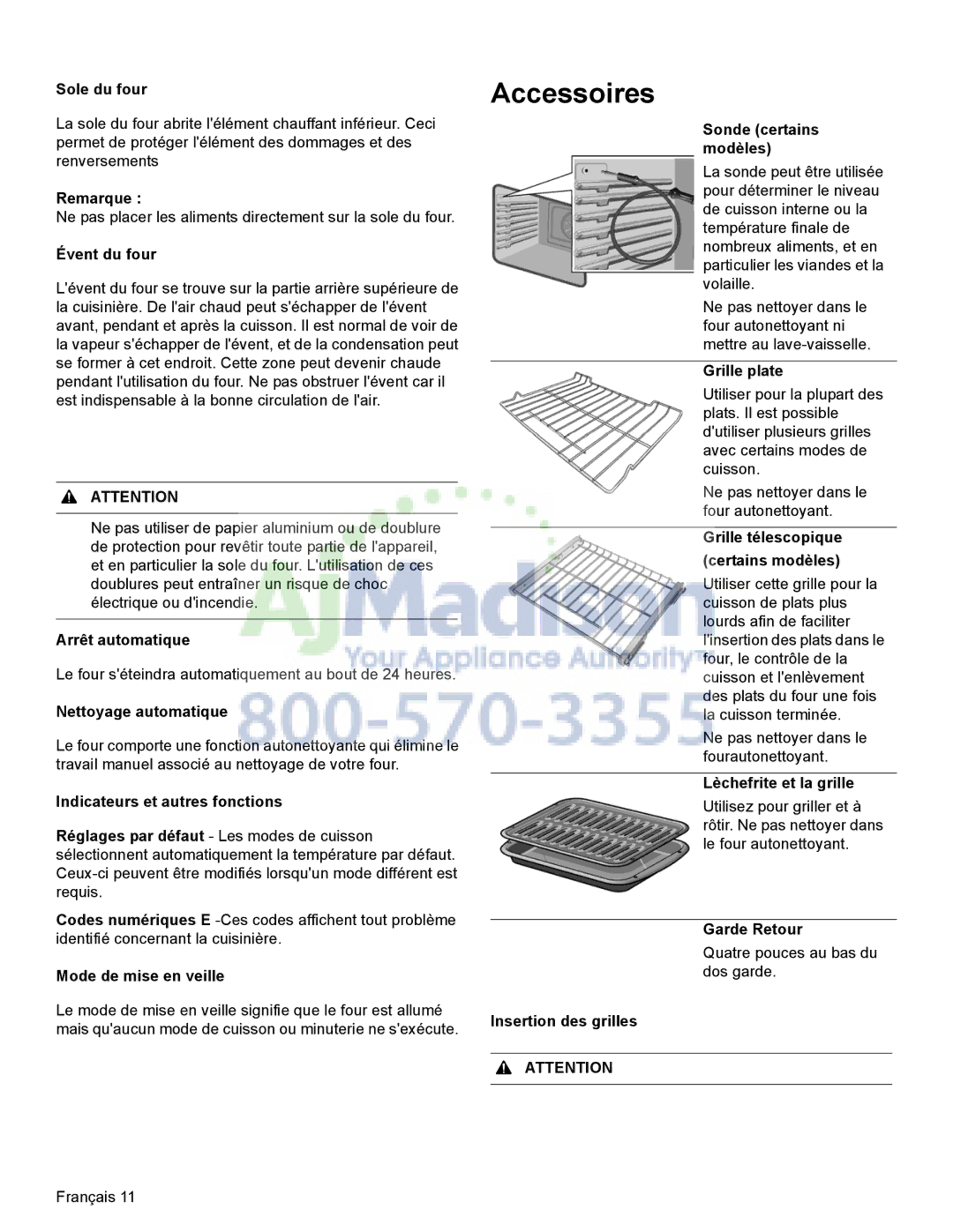 Bosch Appliances HDI8054U Sole du four, Remarque, Évent du four, Arrêt automatique, Nettoyage automatique, Grille plate 