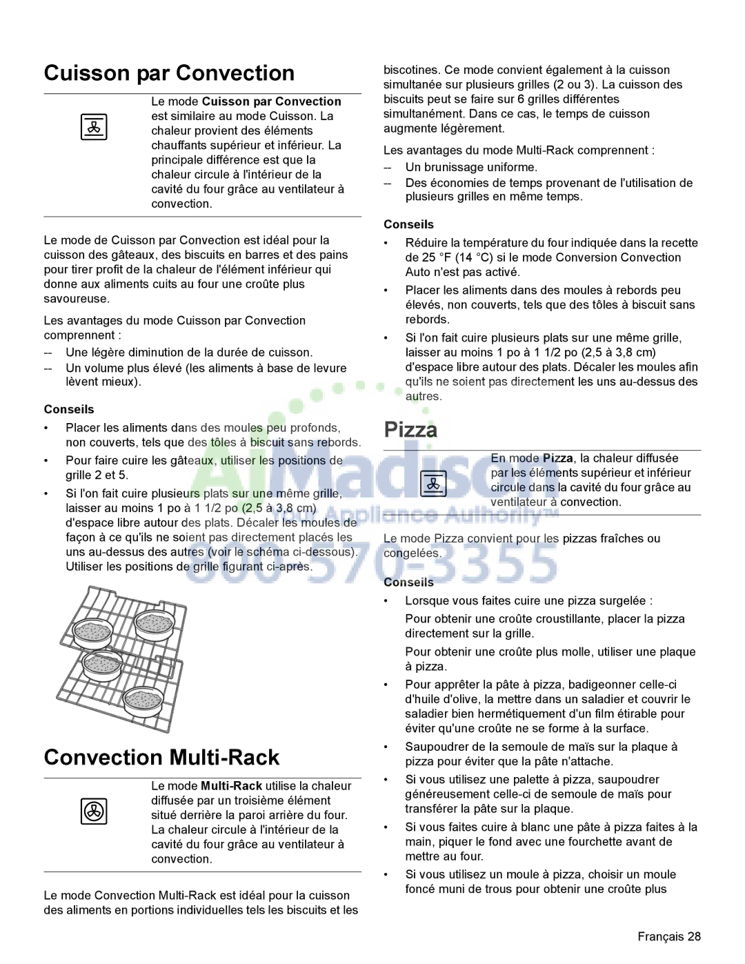 Bosch Appliances HDI8054U manual Le mode Cuisson par Convection 