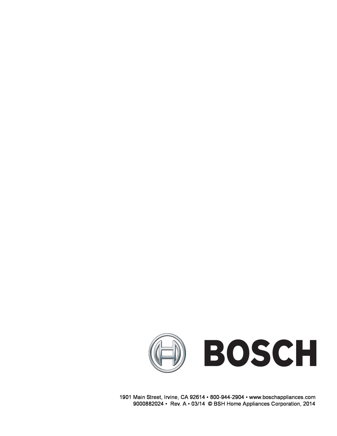 Bosch Appliances HDI8054U manual 