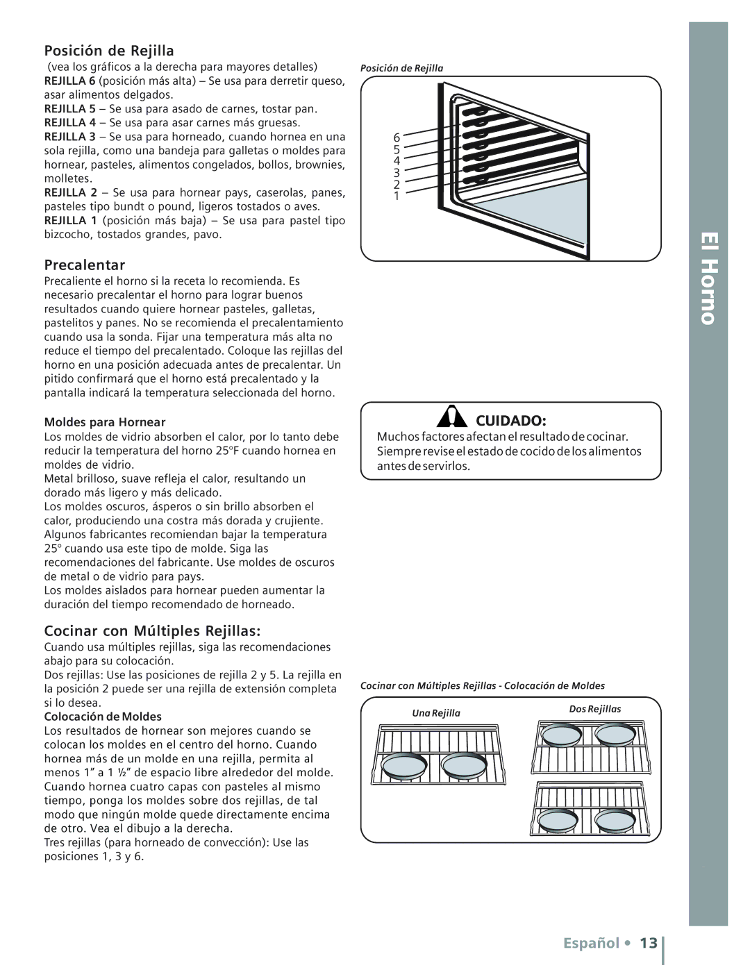 Bosch Appliances HE2416C, HE2516U Posición de Rejilla, Precalentar, Cocinar con Múltiples Rejillas, Moldes para Hornear 