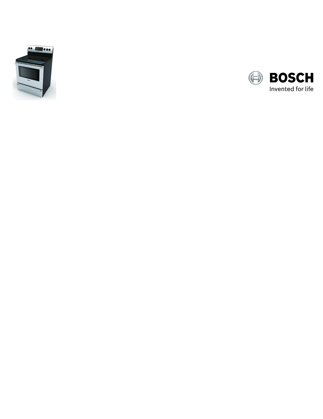 Bosch Appliances HES3023U manual 