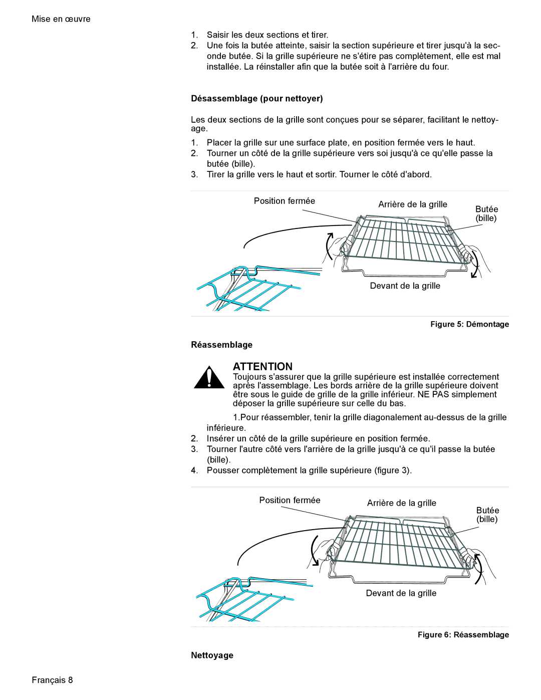 Bosch Appliances HES7052U manual Désassemblage pour nettoyer, Réassemblage, Nettoyage 