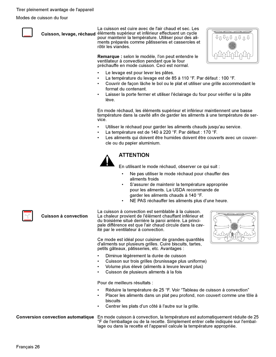 Bosch Appliances HES7052U manual Cuisson, levage, réchaud 